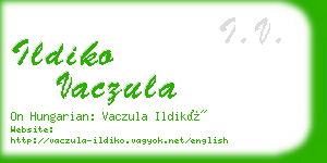 ildiko vaczula business card